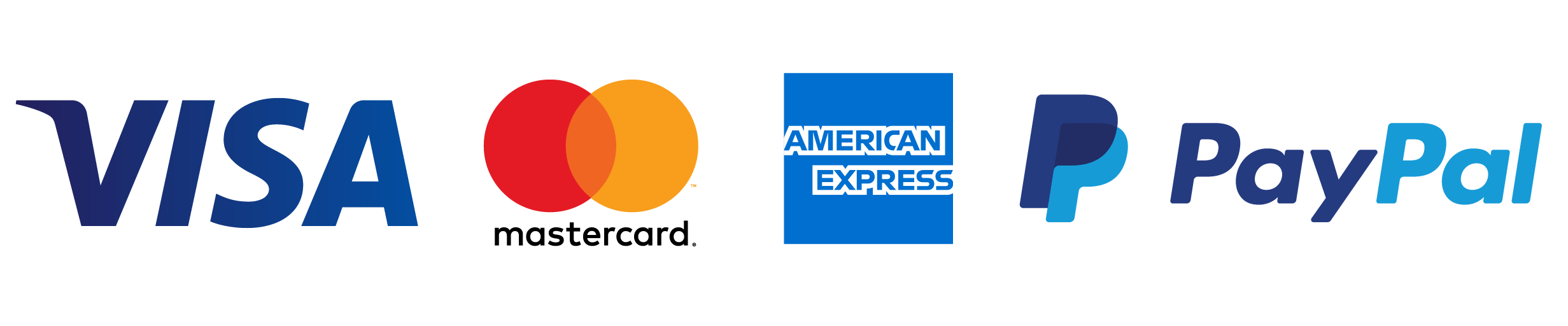 Accepted payment methods: PayPal, credit and debit cards